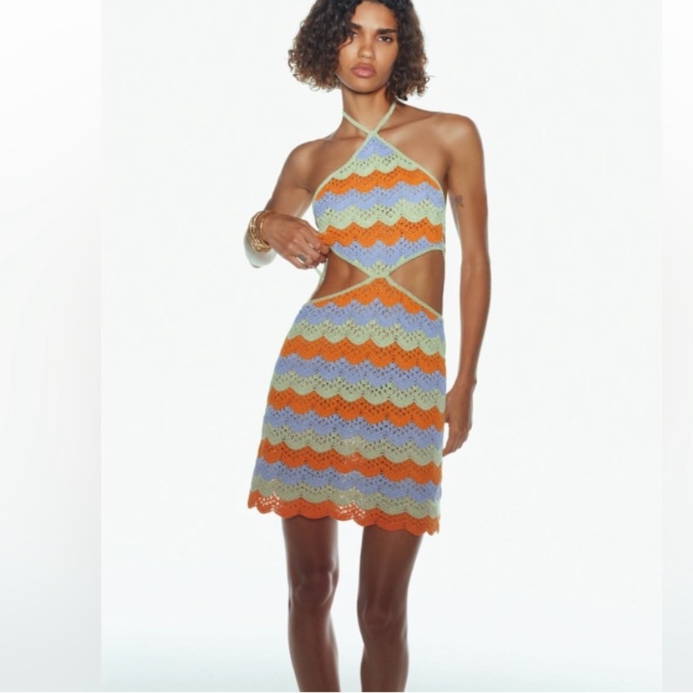 Zara Limited Edition Crochet Mini Dress